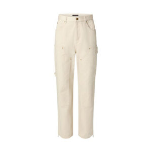 Calça Louis Vuitton Monogram Workwear Carpenter Cream